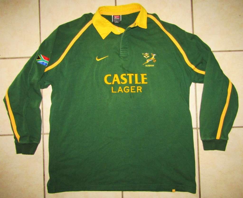 Old Nike Long Sleeve Springbok Rugby Jersey - XL Size