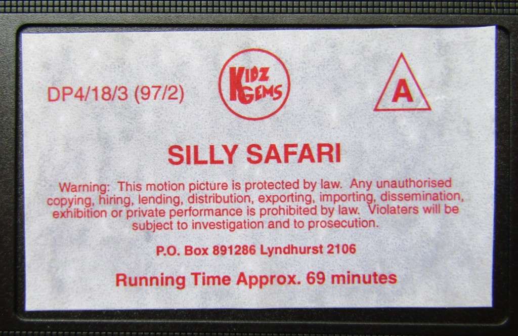 Silly Safari - Children`s VHS Video Tape (1997)