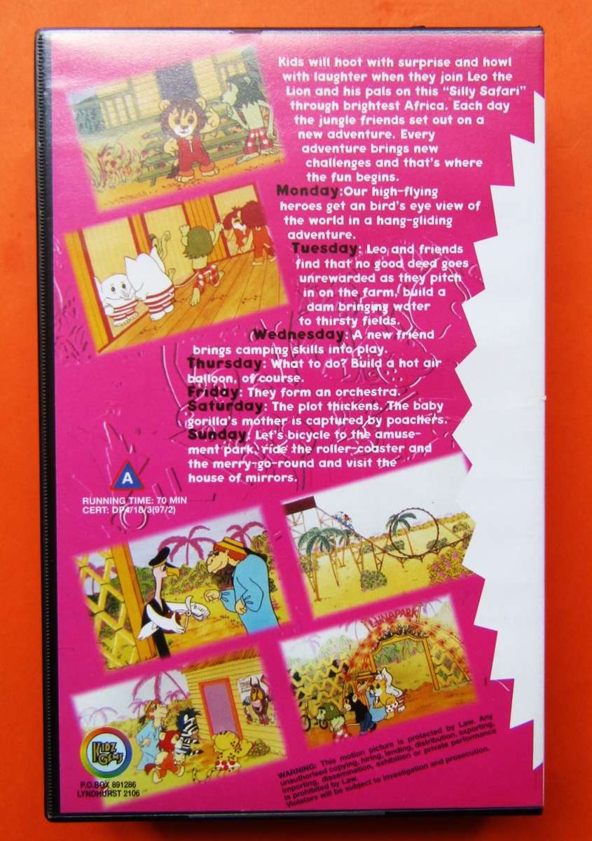 Silly Safari - Children`s VHS Video Tape (1997)