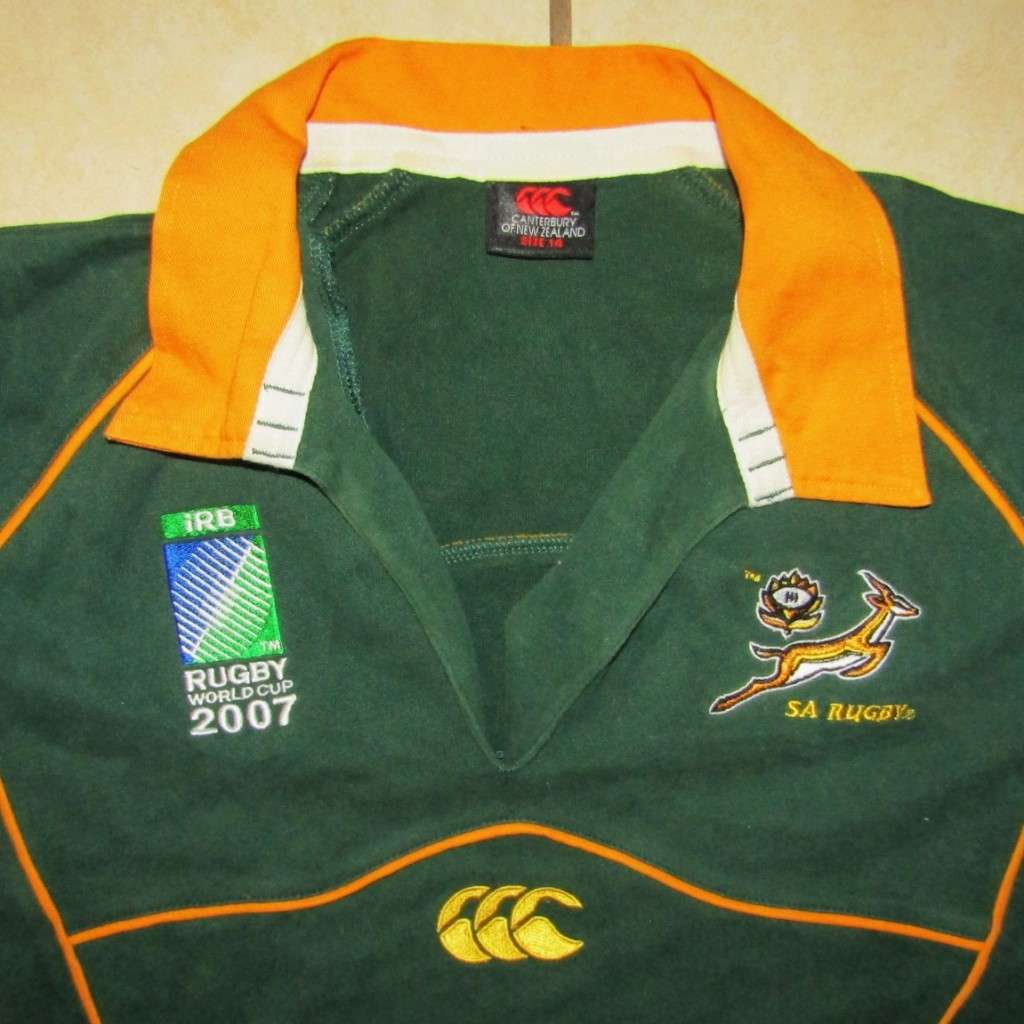 2007 World Cup Springbok Rugby Jersey - Size 14