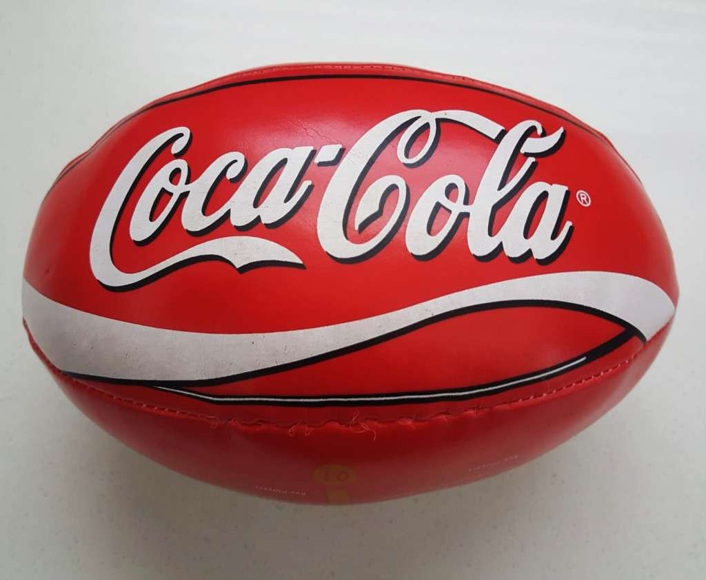 Old Coca Cola Mini World Cup Rugby Ball