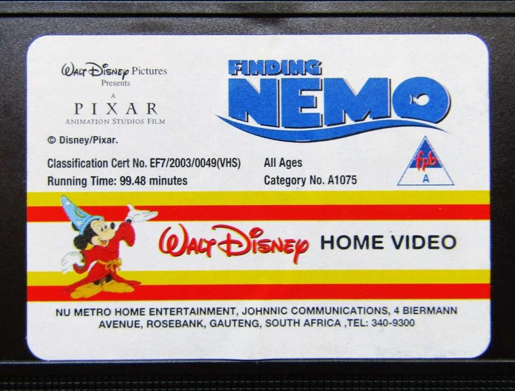 Finding Nemo - Disney Movie VHS Tape (2003)