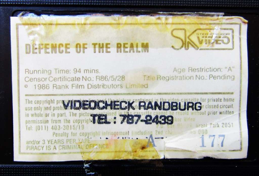 Defence of the Realm - Gabriel Byrne - Movie VHS Tape (1986)