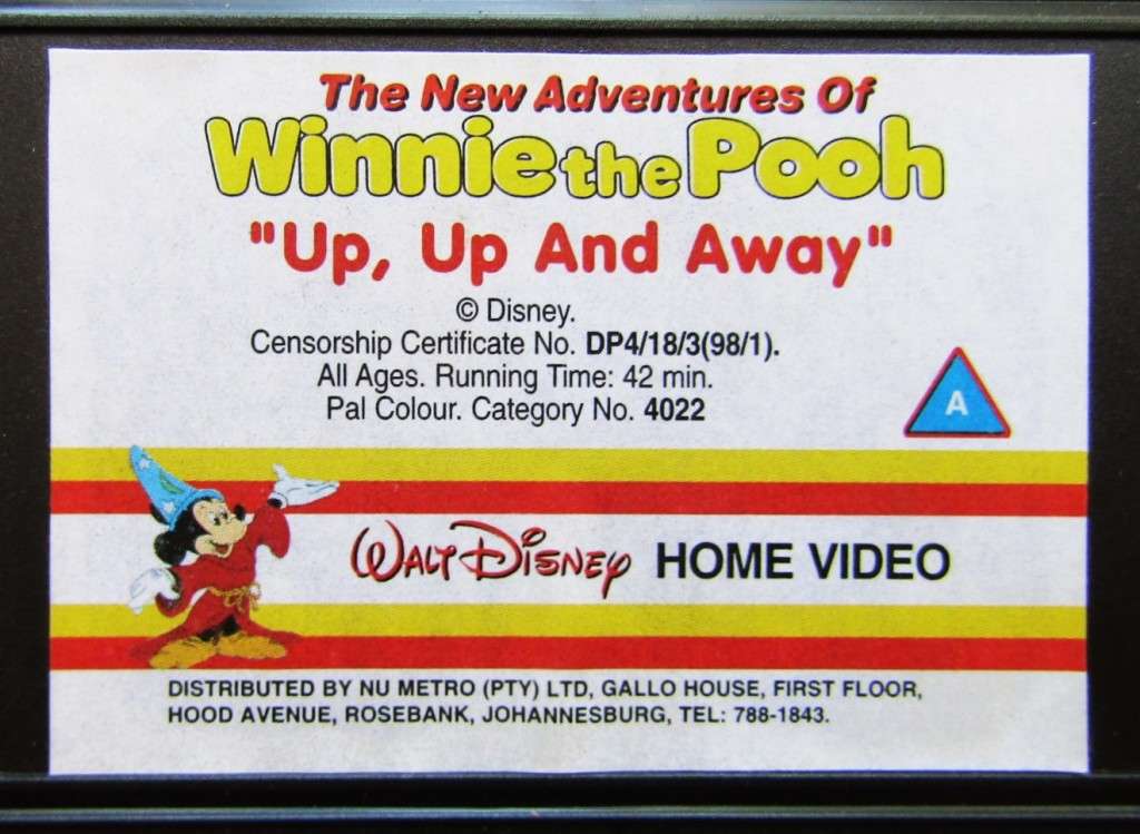 Winnie the Pooh: Up, Up and Away - Disney VHS Tape (1998)