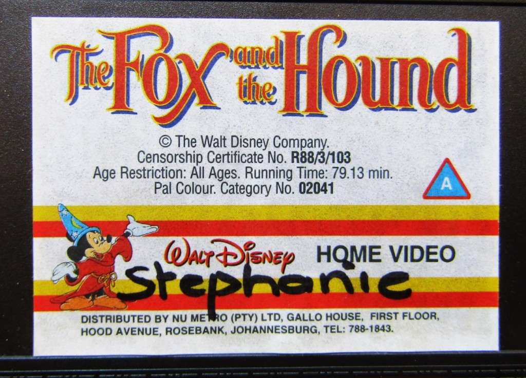 The Fox and the Hound - Walt Disney VHS Tape (1988)