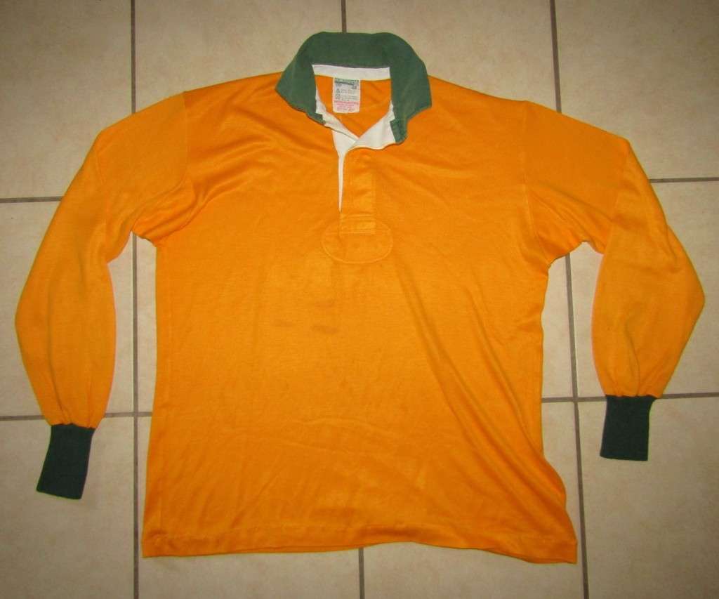 Old Yellow and Green Long Sleeve Rugby Jersey