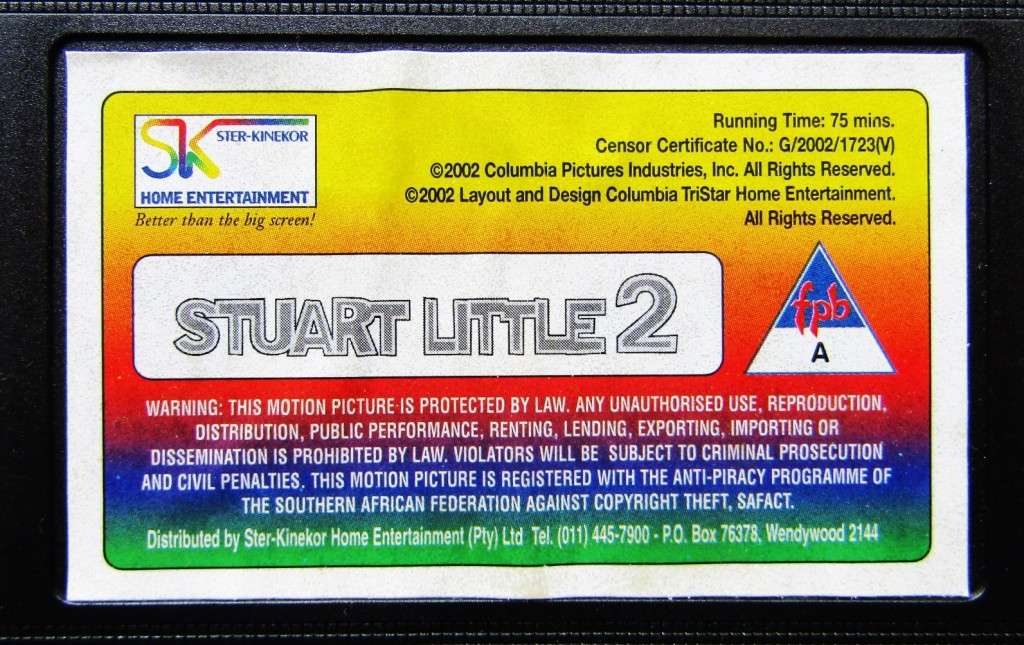 Stuart Little 2 - Movie VHS Tape (2002)