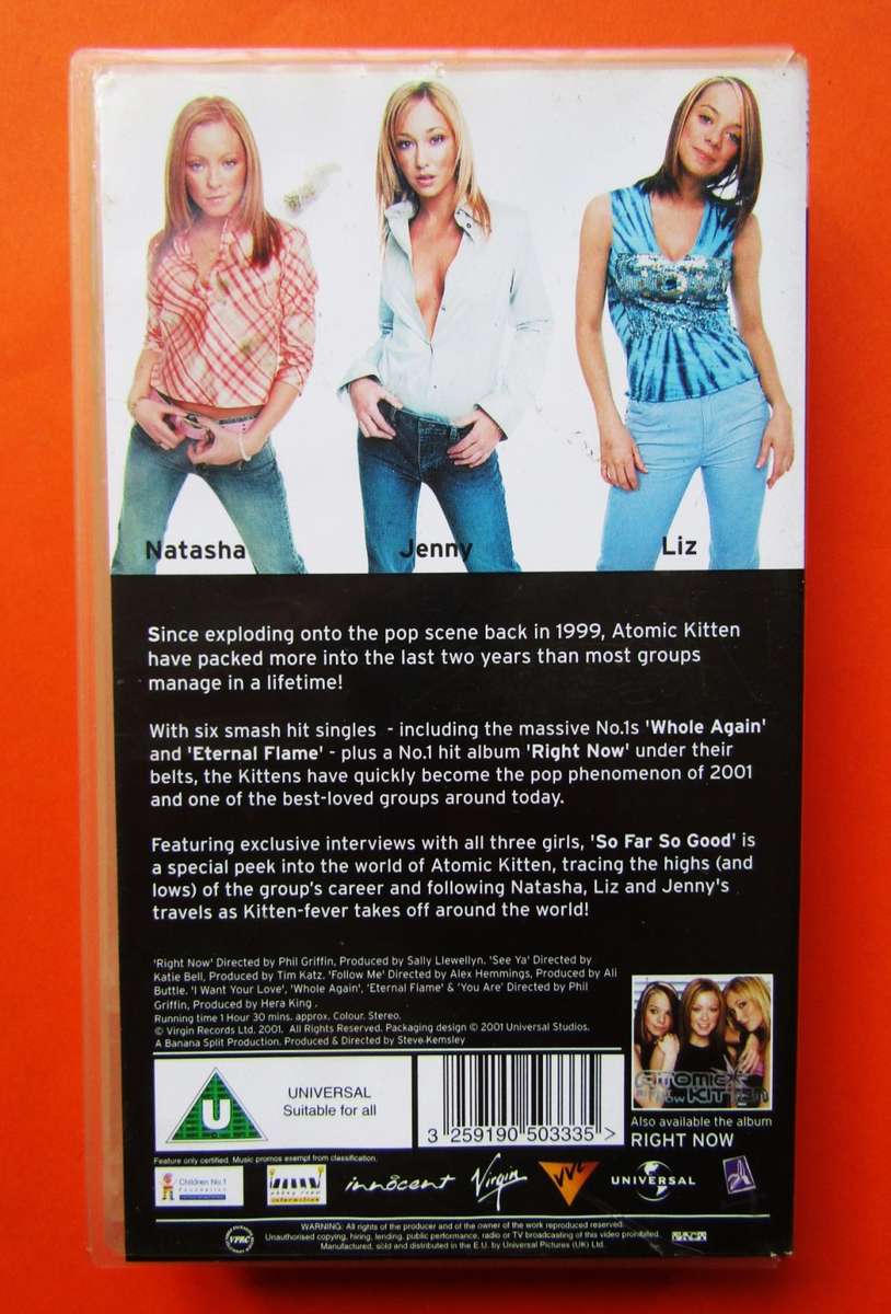 Atomic Kitten - So Far So Good - VHS Video Tape (2001)