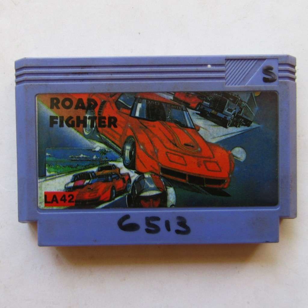 Old Road Fighter - 8 Bit TV Game Cartridge