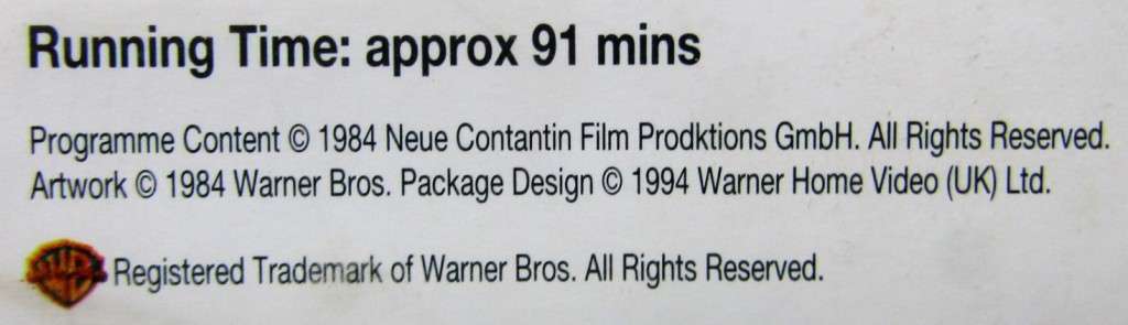 The NeverEnding Story - Movie VHS Tape (1994)