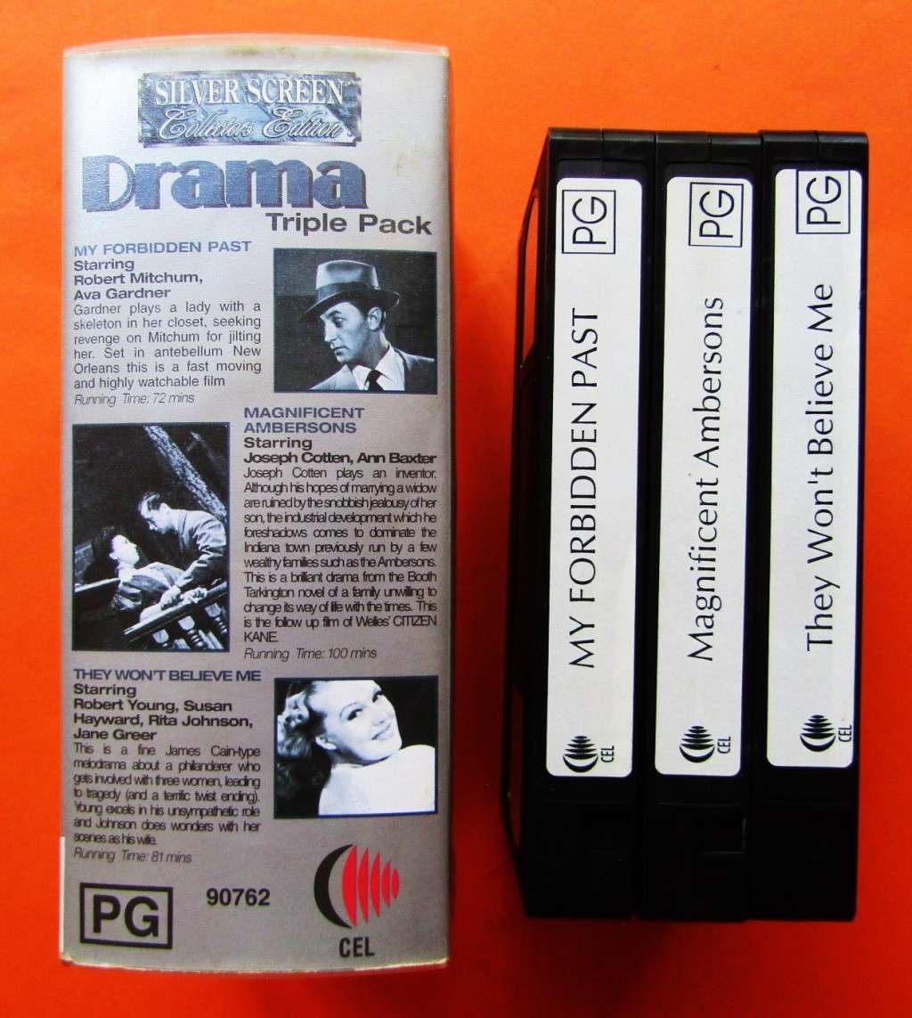 Silver Screen Collectors Edition - Drama VHS Tape Triple Pack