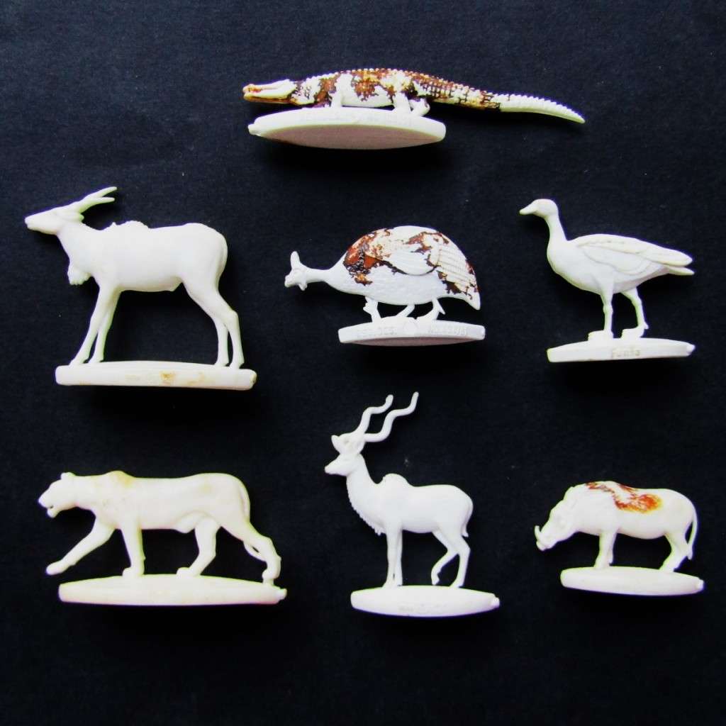 7 Old Coca Cola and Fanta Animal Figures From the 1960`s