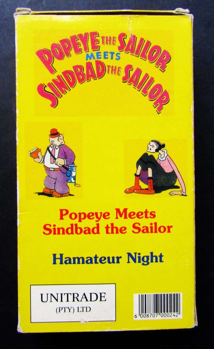 Popeye the Sailor Meets Sindbad the Sailor - Cartoon VHS Video Tape