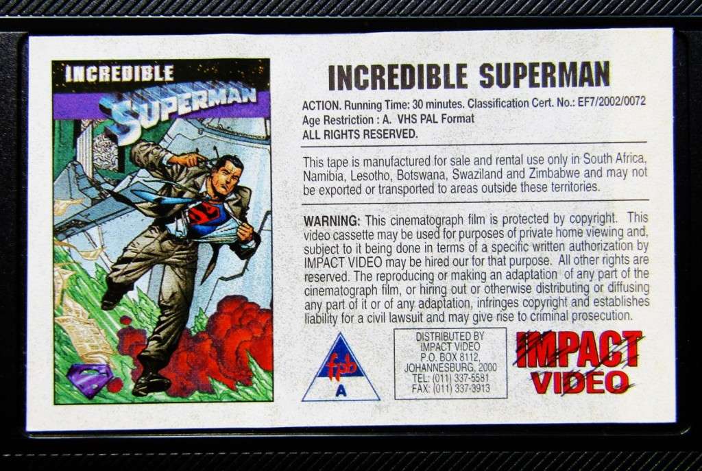 Incredible Superman - Cartoon VHS Video Tape (2002)