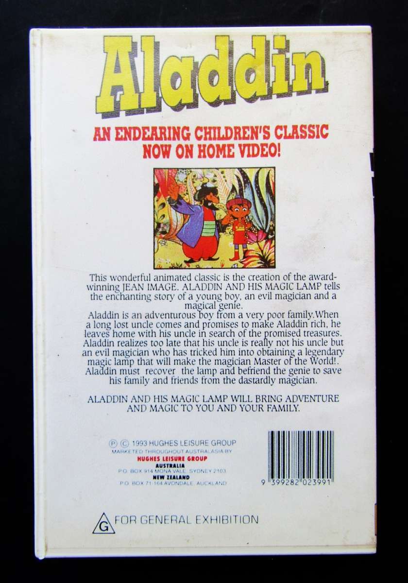 Aladdin - Animated Film - VHS Tape (1993)