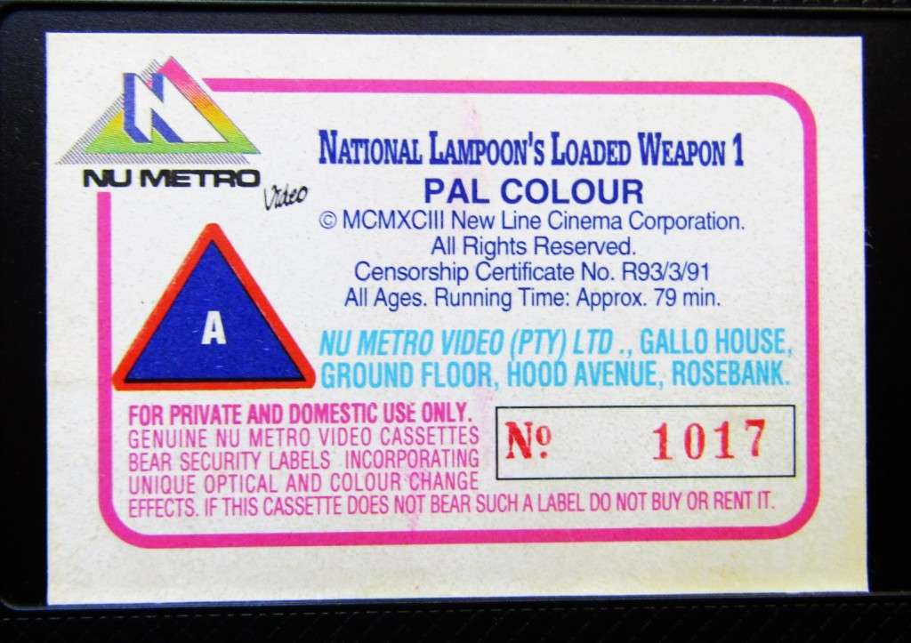 National Lampoon`s Loaded Weapon 1 - Samuel L Jackson - Movie VHS Tape (1993)