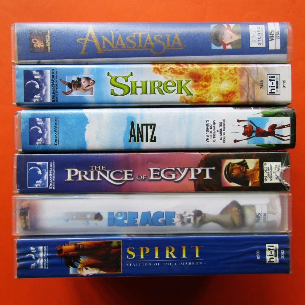 Lot of 6 Animated Movie VHS Tapes