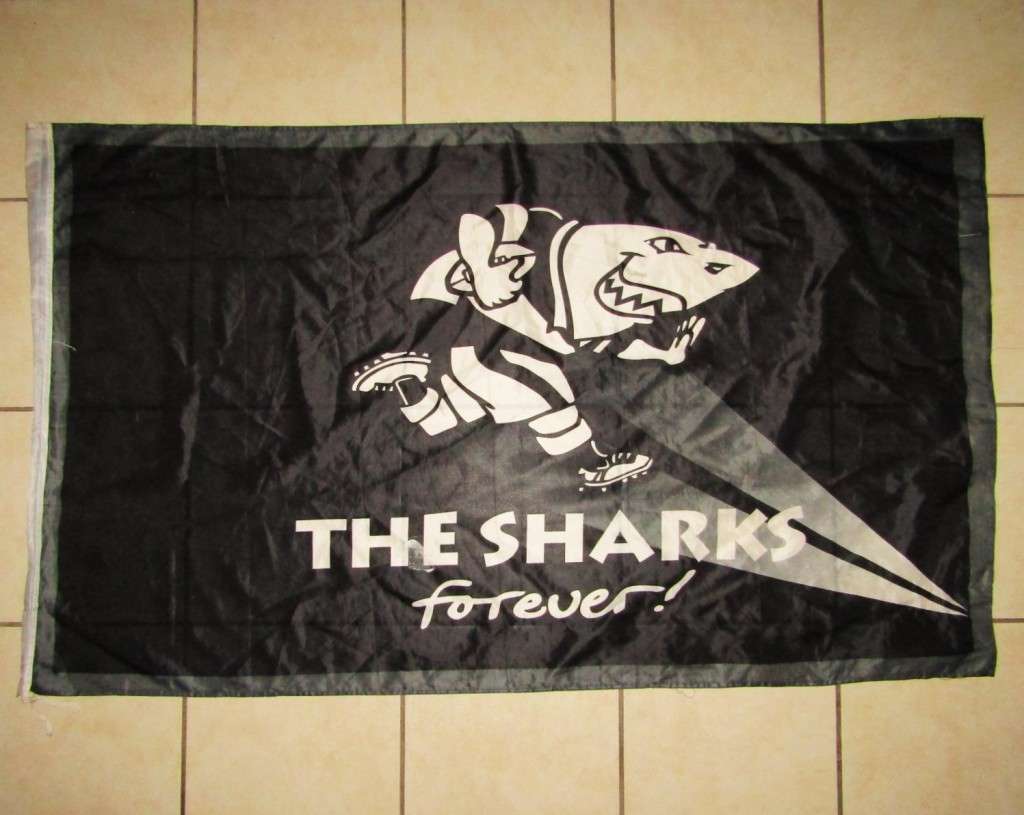 Large Sharks Rugby Flag