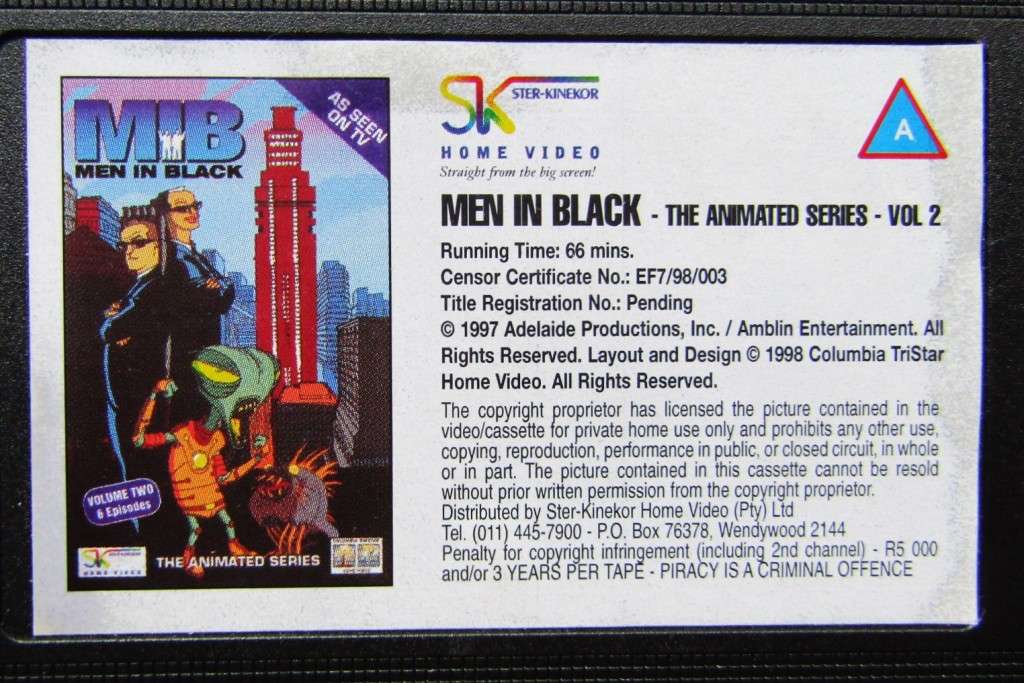 Men in Black - The Animated Series - VHS Video Tape (1998)