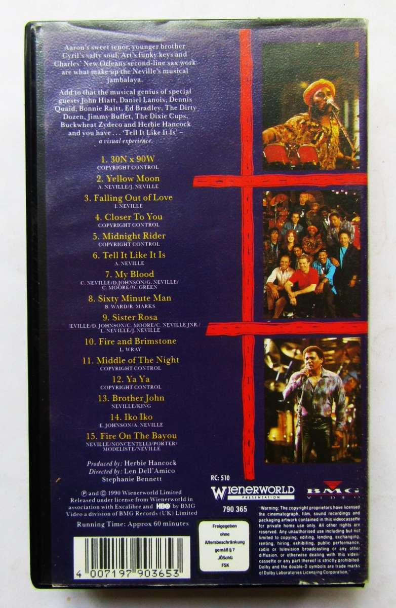 Neville Brothers - VHS Video Tape (1990)