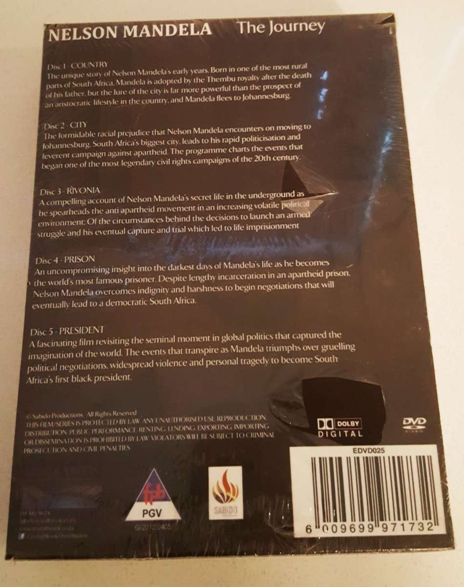 NEW Sealed - Nelson Madela The Journey - 5 DVD Box Set