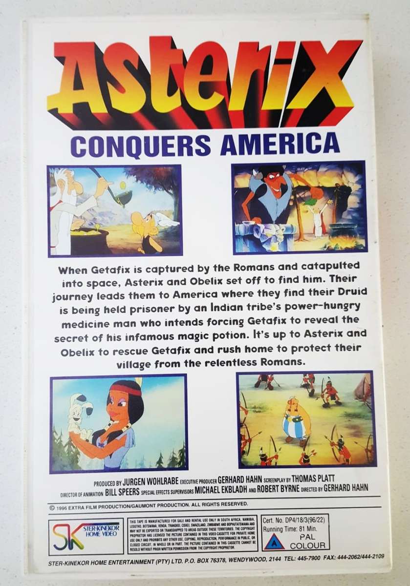 Asterix Conquers America - VHS Video Tape (1996)