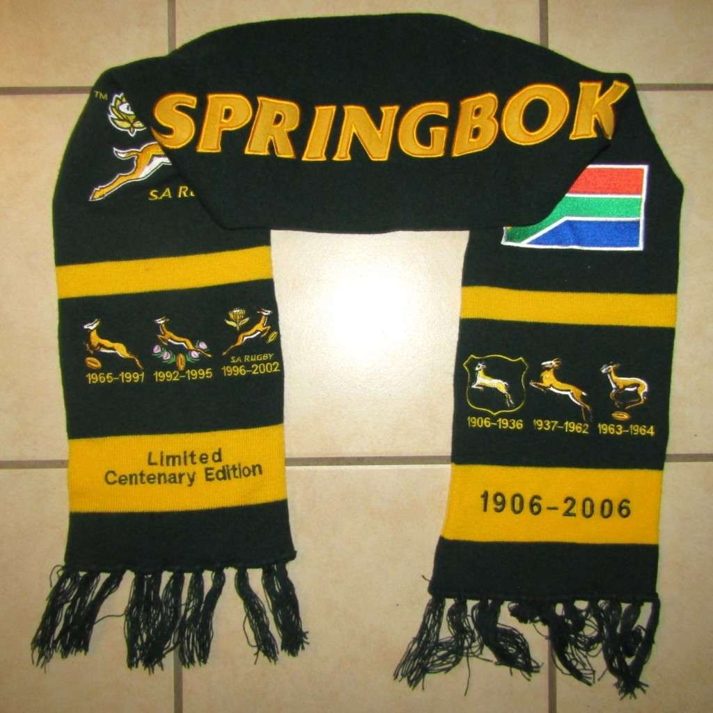 2006 Limited Centenary Edition Springbok Rugby Scarf