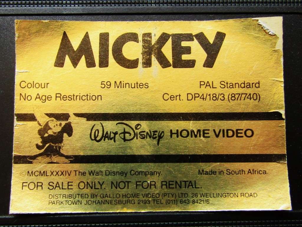 Mickey - Walt Disney Limited Gold Edition - VHS Video Tape (1987)