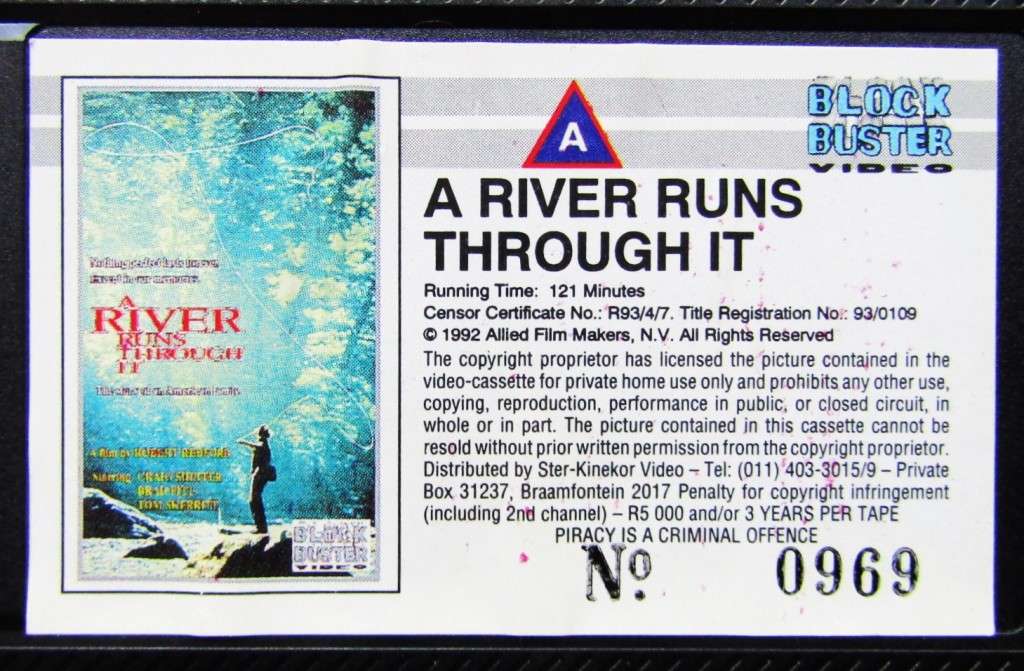 A River Runs Through It - Brad Pitt - Movie VHS Tape (1993)