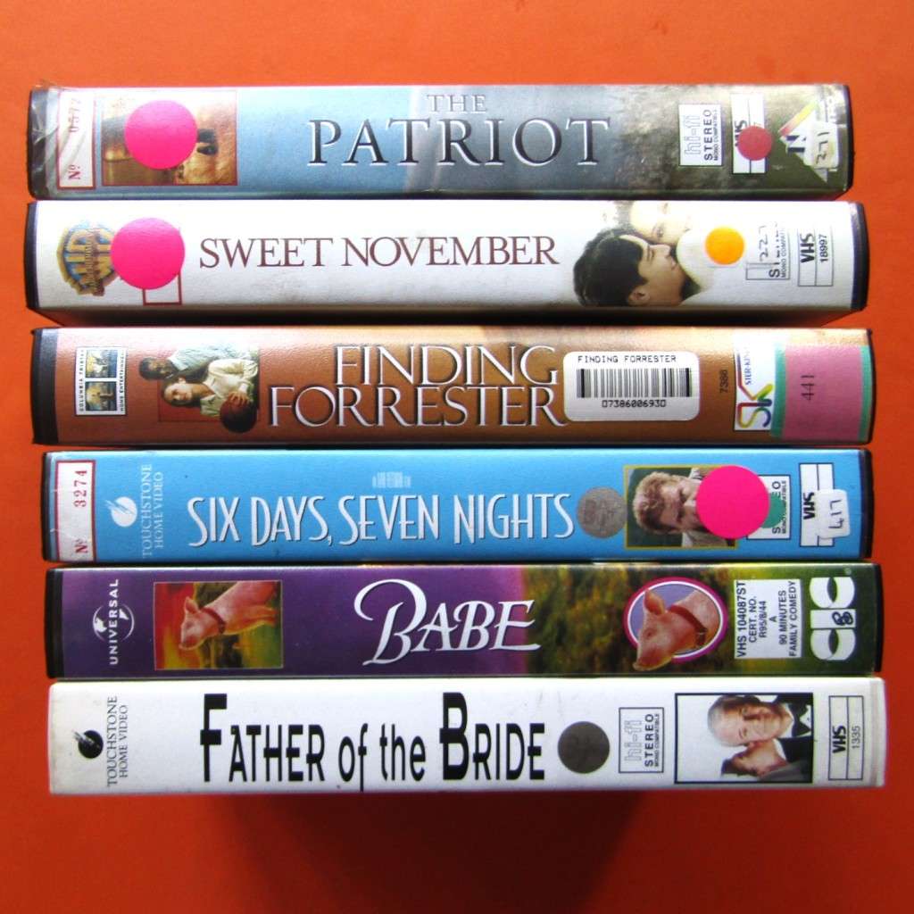 Lot of 6 Old Movie VHS Tapes