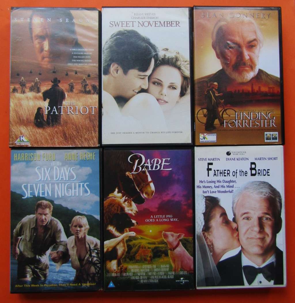 Lot of 6 Old Movie VHS Tapes