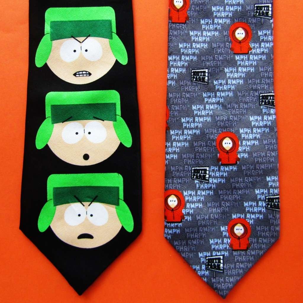 2 South Park Cartoon Neck Ties
