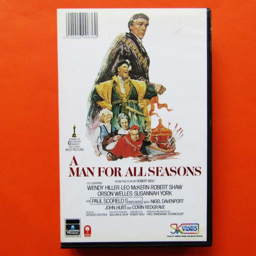 A Man for All Seasons - Paul Scofield - Movie VHS Tape (1989)