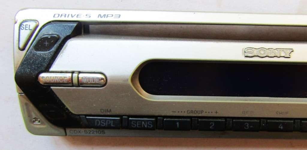 Old Sony Car Radio Face with Case
