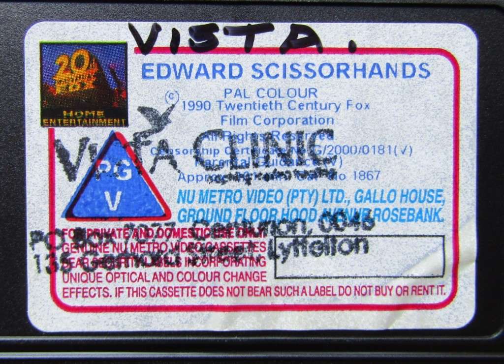 Edward Scissorhands - Johnny Depp - Movie VHS Tape (2000)