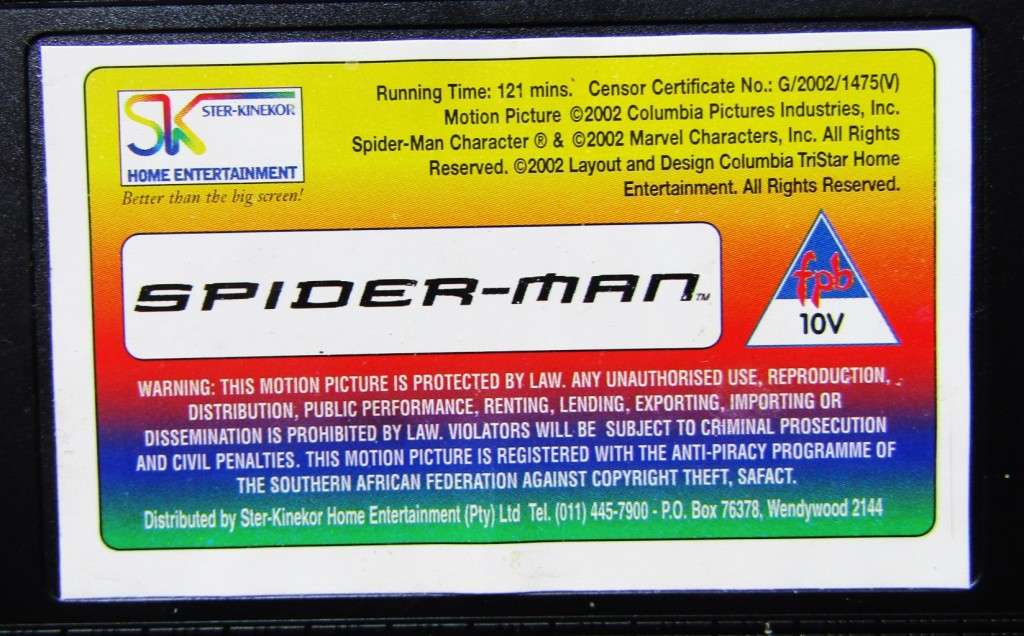 Spider-Man - Tobey Maguire - Movie VHS Tape (2002)