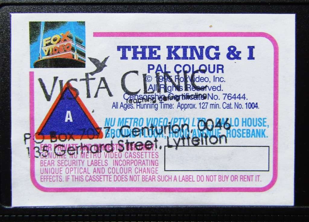 The King and I - Movie VHS Tape (1995)