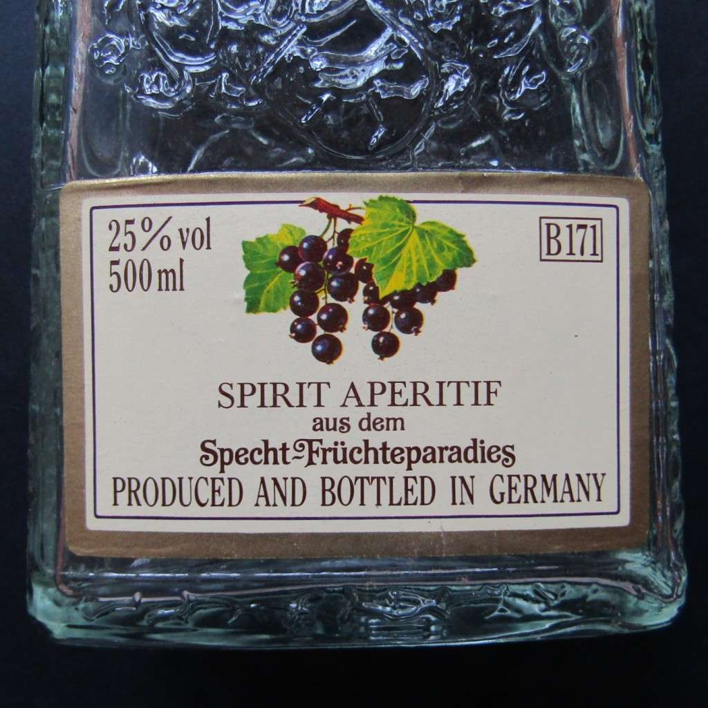 Old German Specht 500ml Glass Liquor Bottle