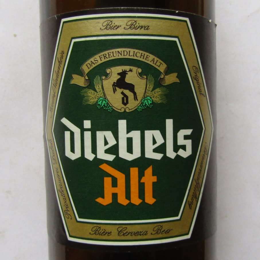 Old German Diebels Alt 330ml Beer Bottle with Cap