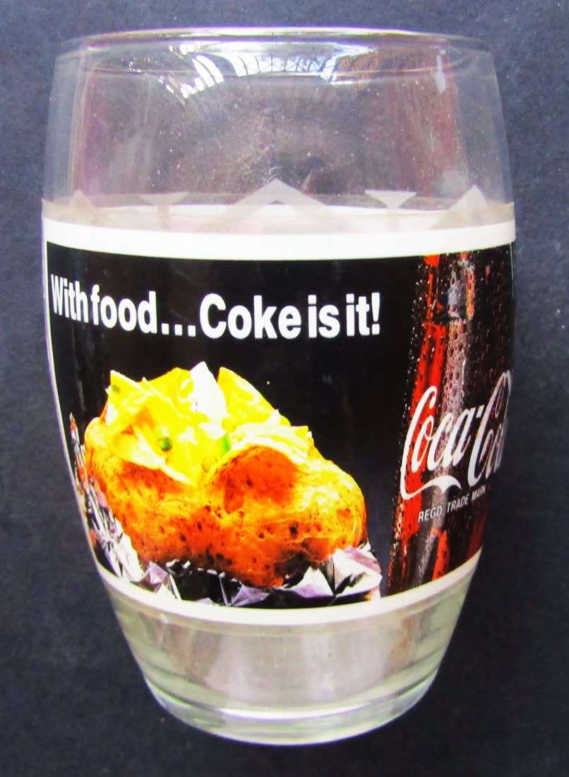 Old Coca Cola Label Glass