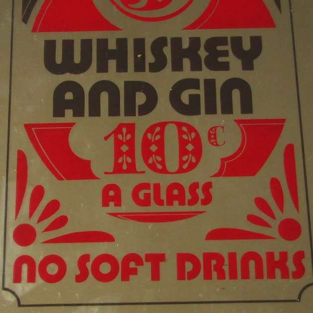 Old Beer Whiskey and Gin Bar Mirror