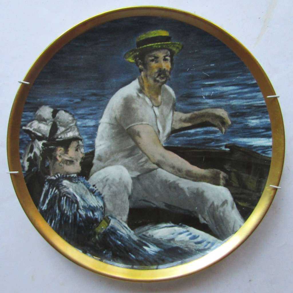 Old Edouard Manet Painting Display Plate - Made in England