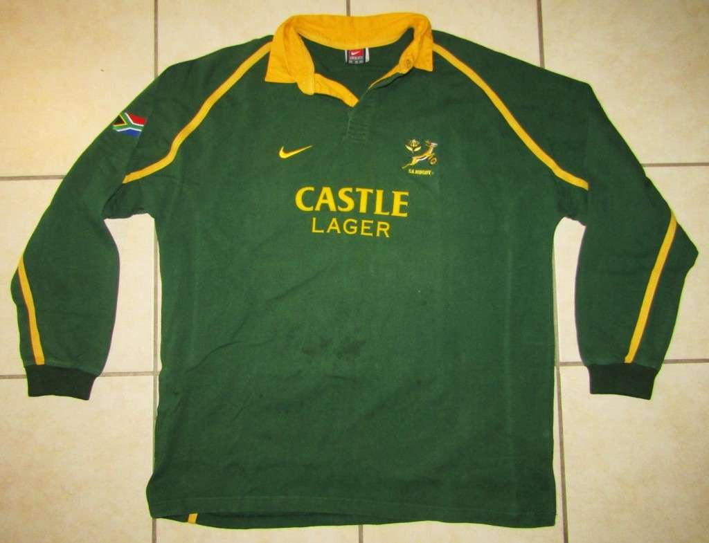 Old Nike Long Sleeve Springbok Rugby Jersey - Size 2XL