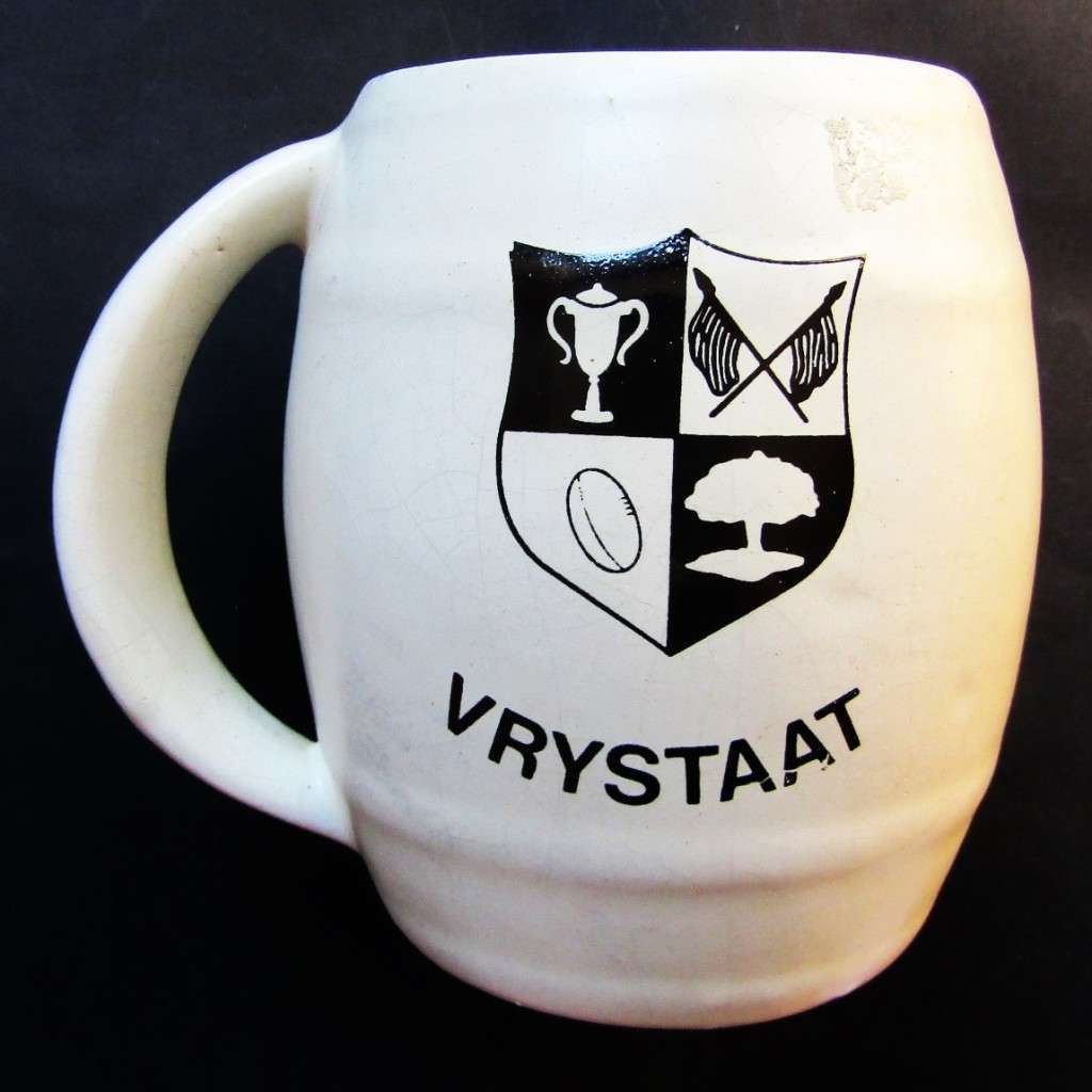 Large Old Vrystaat Rugby Beer Mug
