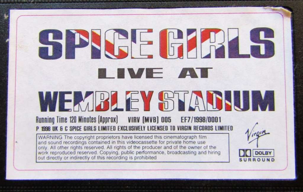 Spice Girls - Live at Wembley Stadium - VHS Video Tape (1998)
