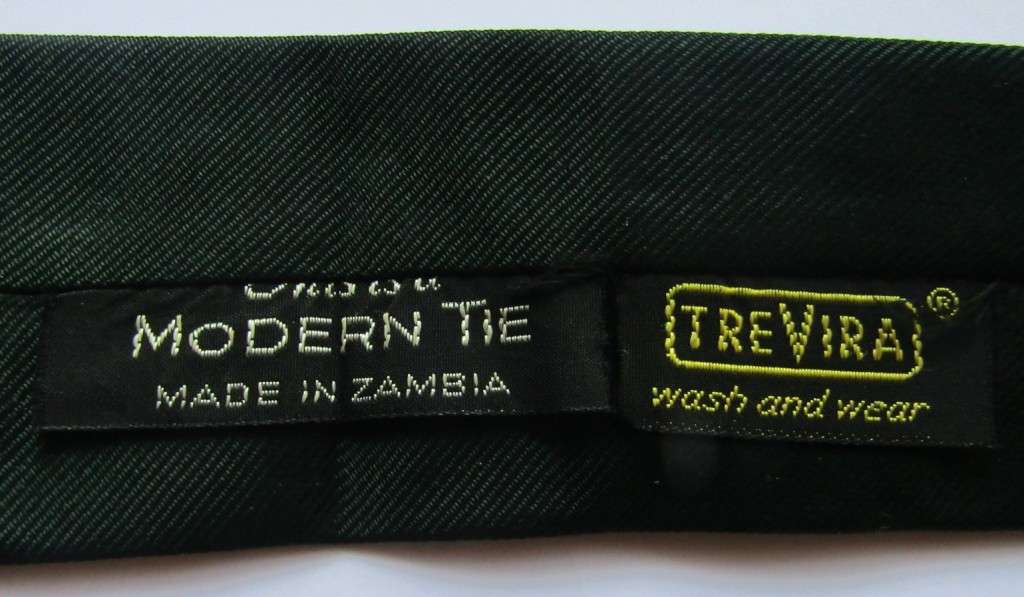 Old Made in Zambia ZTF Insignia Neck Tie
