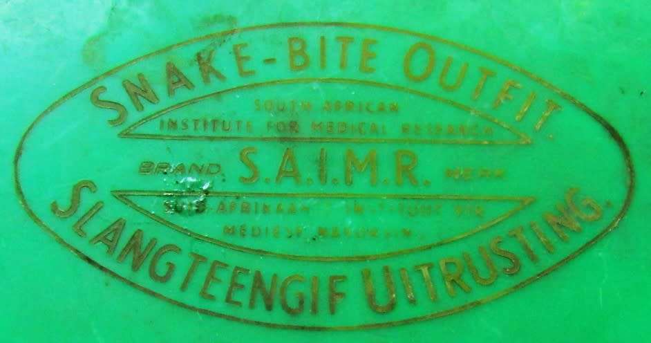 Old SA Anti Snake Bite Outfit Kit Case