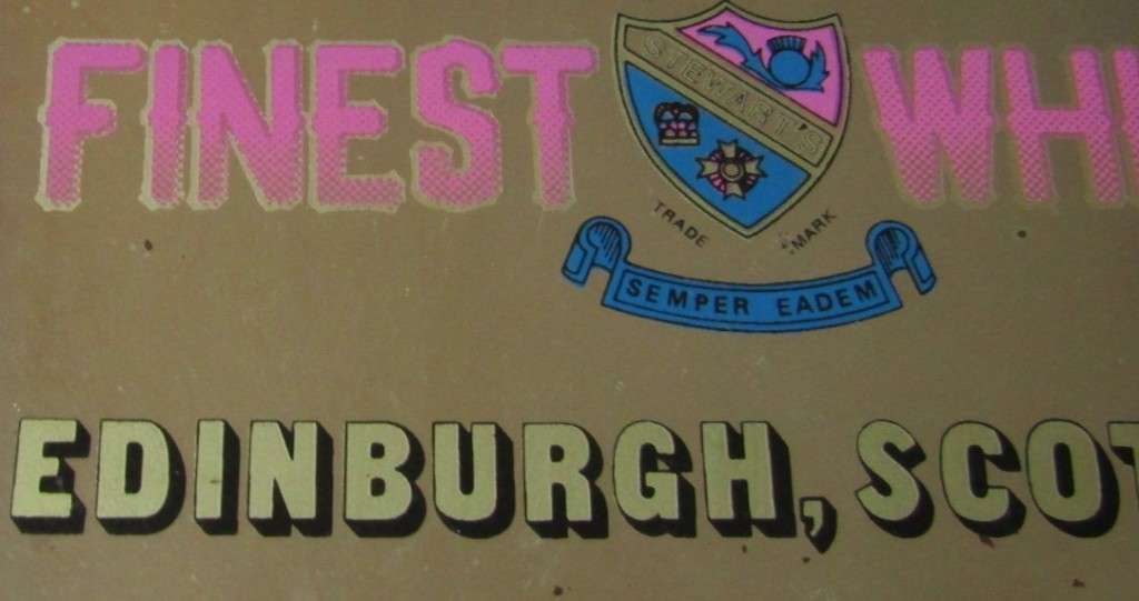 Old Stewart`s Whisky Bar Mirror Tray