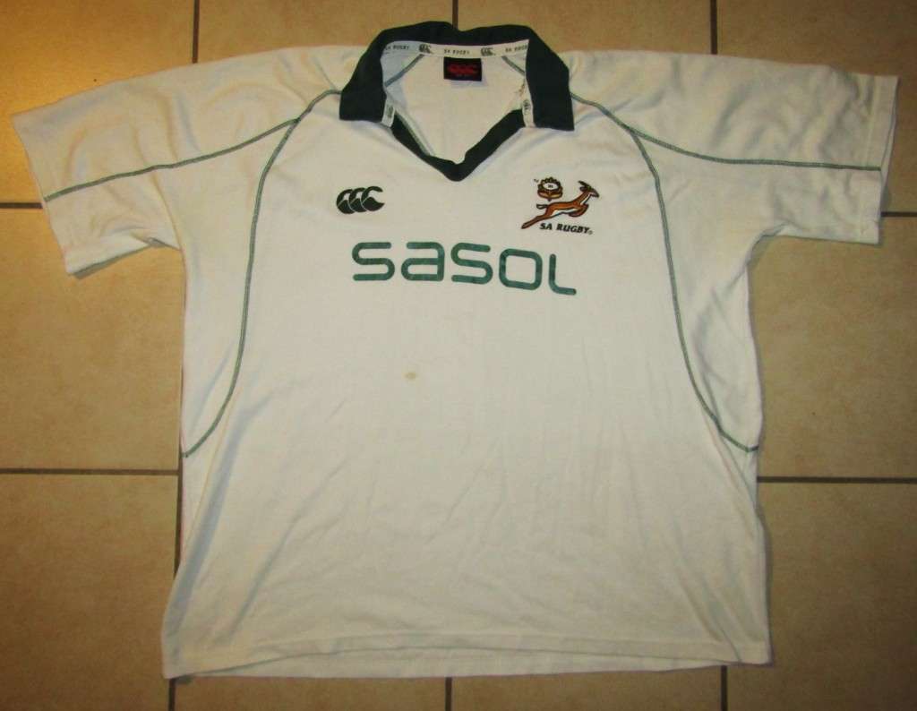 Old White Springbok Rugby Jersey - Size 3XL