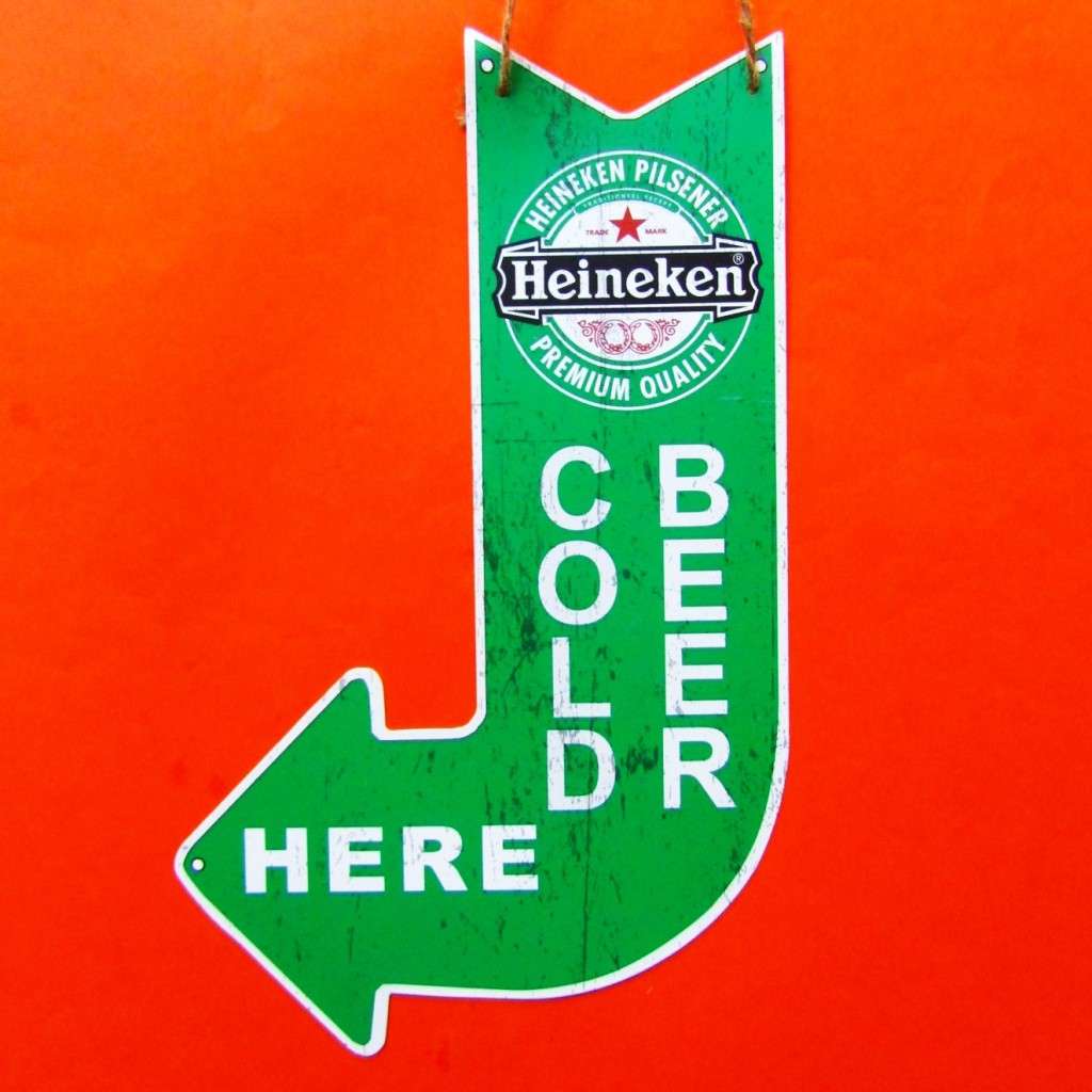 Cool Heineken Beer Metal Bar Sign